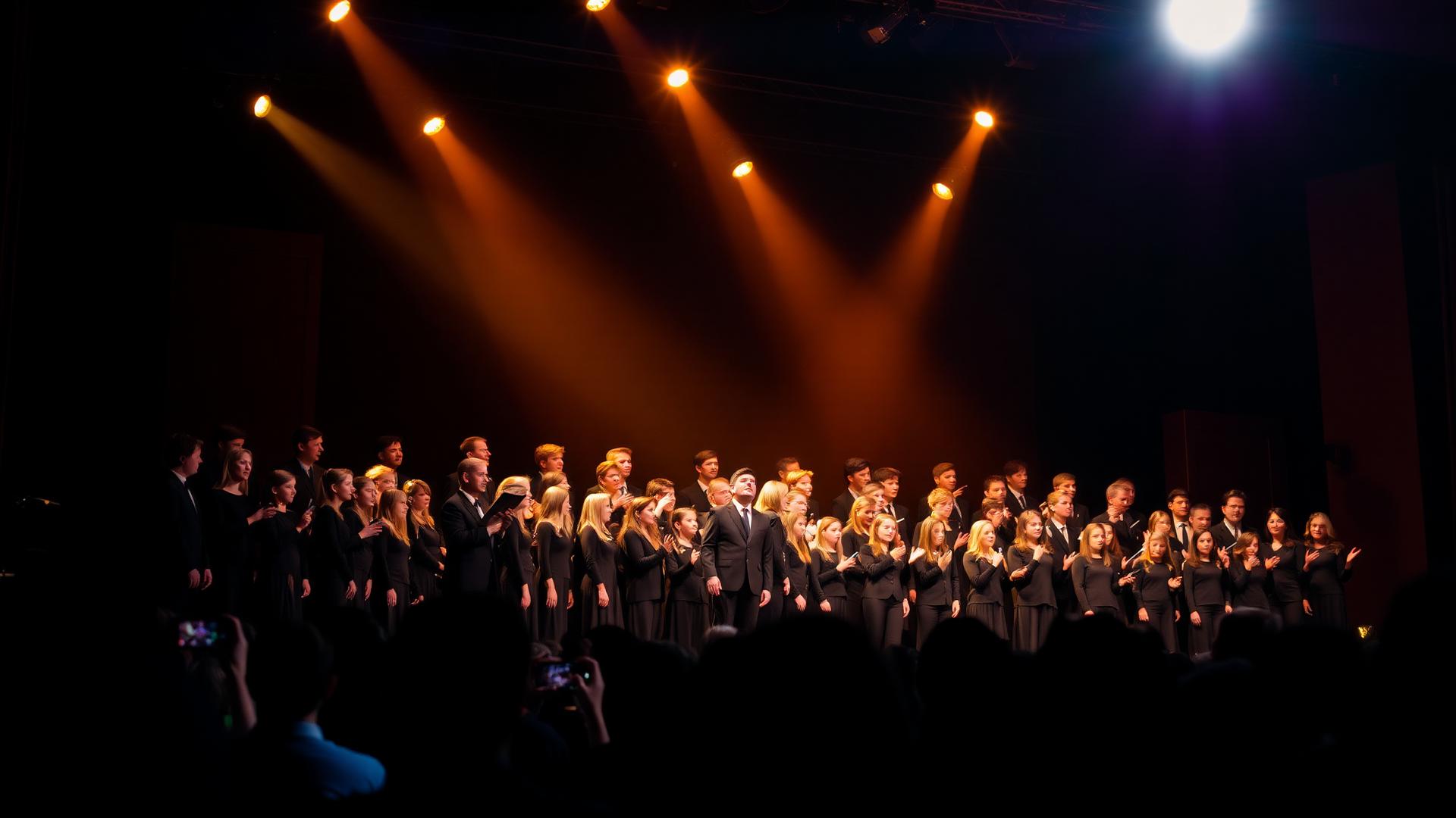 UAHS choir performing on stage